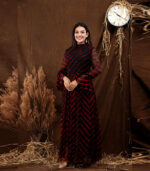 Neh Chiffon Leheriya Black Gown
