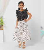 Retro Blacka And White Polka Dots Jumpsuit