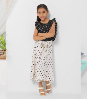 Retro Blacka And White Polka Dots Jumpsuit