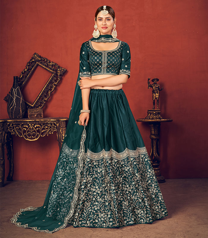 Rama green lehenga choli clearance