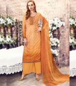 Mustard Silk Blend Party Wear Salwar Kameez