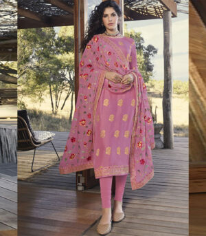 Pink Georgette Party Wear Salwar Kameez