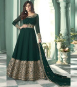 Dark Green Georgette Anarkali Salwar Kameez