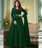 Green Georgette Anarkali Salwar Kameez