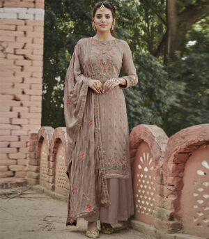 Beige Georgette Pakistani Salwar Kameez