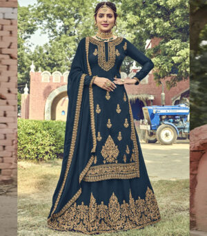 Navy Blue Georgette Pakistani Salwar Kameez