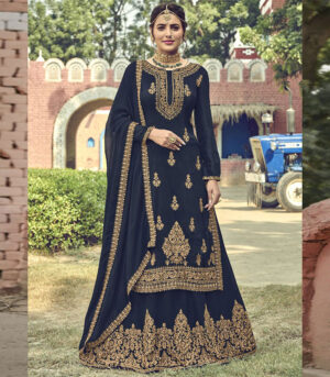 Navy Blue Georgette Pakistani Salwar Kameez