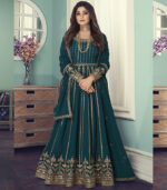 Green Sequence Embellished Bollywood Anarkali Suit