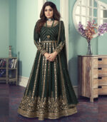 Dark Green Sequence Embellished Bollywood Anarkali Suit