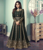 Dark Green Sequence Embellished Bollywood Anarkali Suit