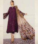 Wine Georgette Pakistani Salwar Kameez