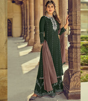 Dark Green Georgette Pakistani Salwar Kameez
