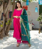 Hot Pink Kurta Dupatta Set