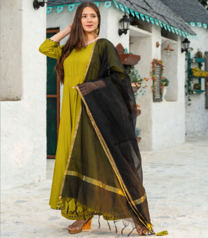 Mehndi Green Kurta Dupatta Set