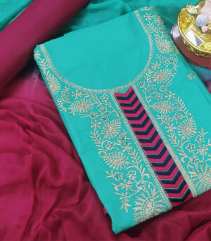 Sky Blue Cotton Salwar Kameez