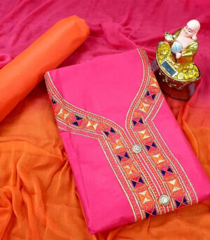 Pink Cotton Salwar Kameez