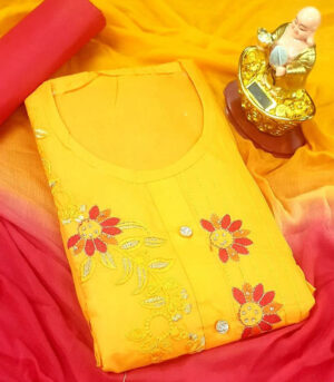 Yellow Cotton Salwar Kameez
