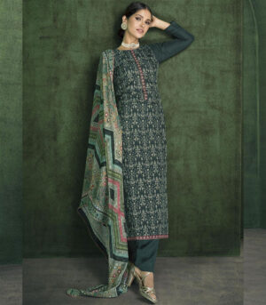 Dark Green Georgette Party Wear Salwar Kameez