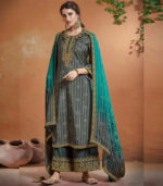 Dark Grey Georgette Pakistani Salwar Kameez