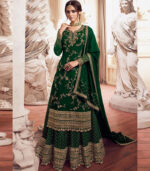 Green Georgette Pakistani Salwar Kameez