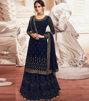 Blue Georgette Pakistani Salwar Kameez