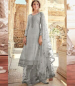 Grey Georgette Pakistani Salwar Kameez