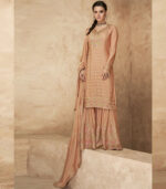 Peach Georgette Pakistani Salwar Kameez