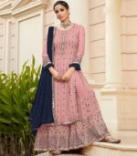 Pink Georgette Party Wear Salwar Kameez