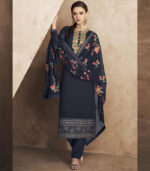 Dark Blue Georgette Party Wear Salwar Kameez