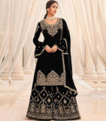 Black Georgette Pakistani Salwar Kameez