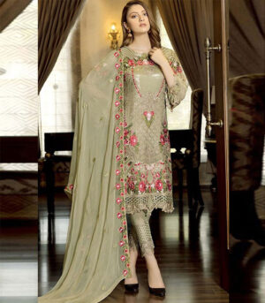 Pastel Net Pakistani Salwar Kameez