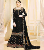 Black Georgette Pakistani Salwar Kameez