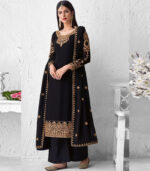 Black Georgette Pakistani Salwar Kameez