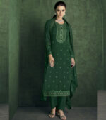 Green Georgette Party Wear Salwar Kameez