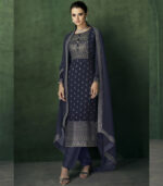 Navy Blue Georgette Party Wear Salwar Kameez