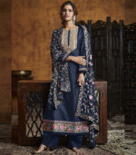 Navy Blue Georgette Party Wear Salwar Kameez