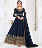 Navy Blue Georgette Anarkali Salwar Kameez