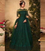 Green Net Anarkali Salwar Kameez