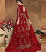 Red Net Anarkali Salwar Kameez