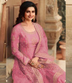 Baby Pink Silk Blend Anarkali Salwar Kameez