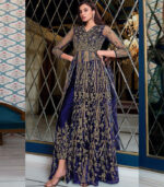 Royal Blue Net Anarkali Salwar Kameez