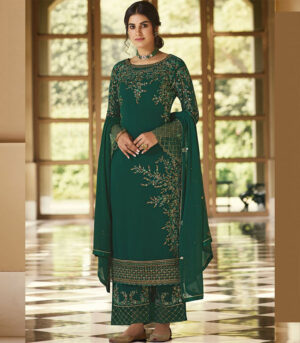 Dark Green Georgette Pakistani Salwar Kameez