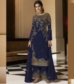 Navy Blue Georgette Pakistani Salwar Kameez