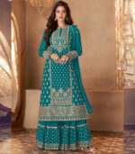 Sky Blue Georgette Pakistani Salwar Kameez