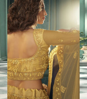 Yellow Embroidered Wedding Lehenga Choli