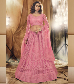 Yellow Net Heavy Designer Bridal Lehenga