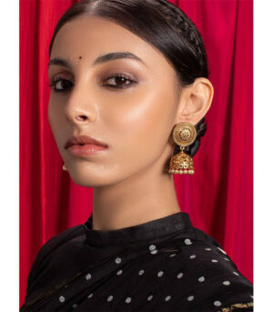 Antique Gold Jhumka Earrings