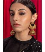 Deluxe Antique Gold Jhumka Earrings