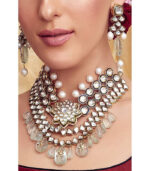 White Green And Gold Kundan Wedding Necklace Set