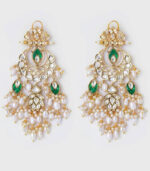 White And Green Takkar Pan Chandiler Jhumka